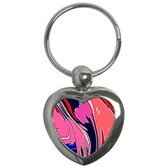 Painted Marble Key Chain (heart) by 3cl3ctix