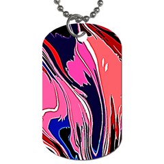 Painted Marble Dog Tag (one Side)