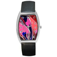 Painted Marble Barrel Style Metal Watch