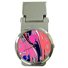 Painted Marble Money Clip Watches