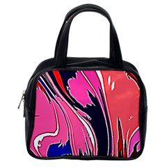 Painted Marble Classic Handbag (one Side) by 3cl3ctix