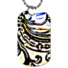 Faux Baroque Print Dog Tag (one Side) by 3cl3ctix