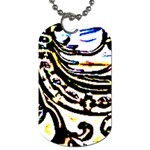 Faux Baroque Print Dog Tag (Two Sides) Front