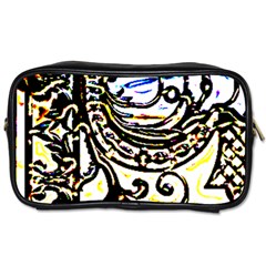 Faux Baroque Print Toiletries Bag (two Sides) by 3cl3ctix