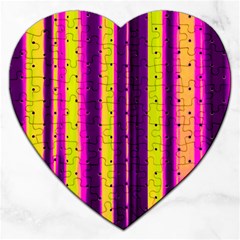 Warped Stripy Dots Jigsaw Puzzle (heart) by essentialimage365