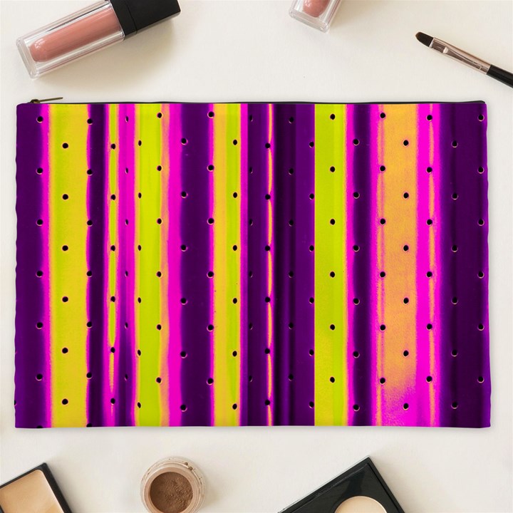 Warped Stripy Dots Cosmetic Bag (XXL)