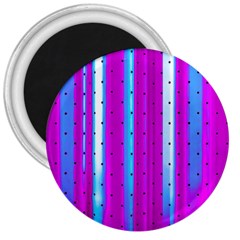 Warped Stripy Dots 3  Magnets