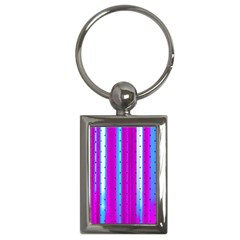 Warped Stripy Dots Key Chain (Rectangle)