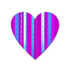 Warped Stripy Dots Heart Magnet