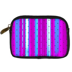 Warped Stripy Dots Digital Camera Leather Case by essentialimage365