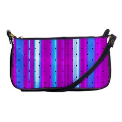 Warped Stripy Dots Shoulder Clutch Bag