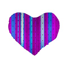 Warped Stripy Dots Standard 16  Premium Heart Shape Cushions