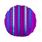 Warped Stripy Dots Standard 15  Premium Flano Round Cushions Front