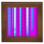 Warped Stripy Dots Framed Tile Front