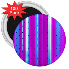 Warped Stripy Dots 3  Magnets (100 Pack) by essentialimage365