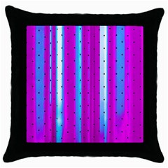 Warped Stripy Dots Throw Pillow Case (black) by essentialimage365