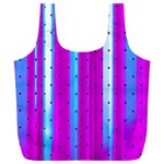 Warped Stripy Dots Full Print Recycle Bag (XXXL) Front