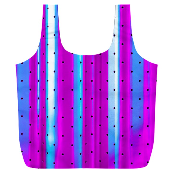 Warped Stripy Dots Full Print Recycle Bag (XXXL)