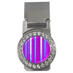 Warped Stripy Dots Money Clips (CZ)  Front