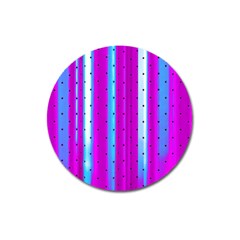 Warped Stripy Dots Magnet 3  (round) by essentialimage365