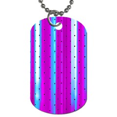 Warped Stripy Dots Dog Tag (one Side) by essentialimage365