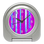 Warped Stripy Dots Travel Alarm Clock Front