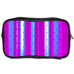 Warped Stripy Dots Toiletries Bag (one Side) by essentialimage365