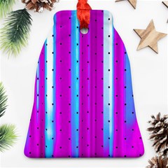 Warped Stripy Dots Bell Ornament (two Sides)