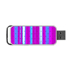 Warped Stripy Dots Portable Usb Flash (one Side) by essentialimage365