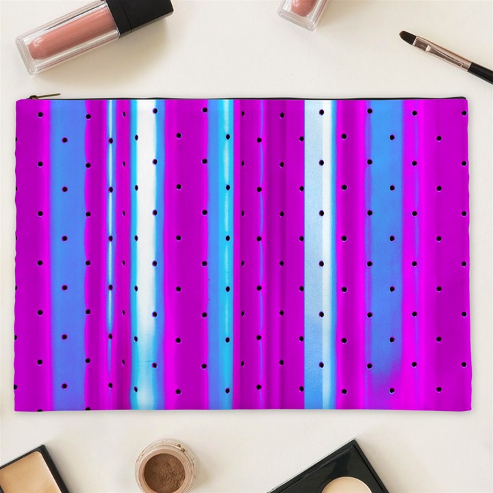 Warped Stripy Dots Cosmetic Bag (XXL)