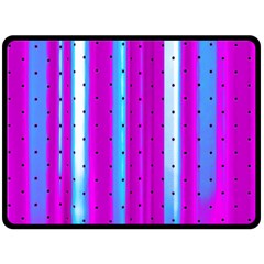 Warped Stripy Dots Double Sided Fleece Blanket (large)  by essentialimage365