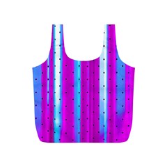 Warped Stripy Dots Full Print Recycle Bag (s) by essentialimage365