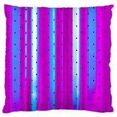 Warped Stripy Dots Large Flano Cushion Case (two Sides) by essentialimage365