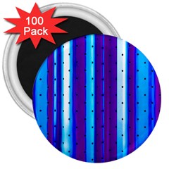 Warped Stripy Dots 3  Magnets (100 Pack) by essentialimage365