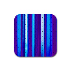 Warped Stripy Dots Rubber Square Coaster (4 Pack) by essentialimage365