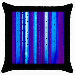 Warped Stripy Dots Throw Pillow Case (black) by essentialimage365