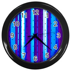 Warped Stripy Dots Wall Clock (black) by essentialimage365