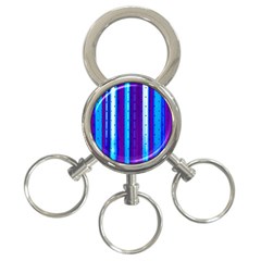 Warped Stripy Dots 3-ring Key Chain by essentialimage365