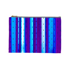 Warped Stripy Dots Cosmetic Bag (large) by essentialimage365