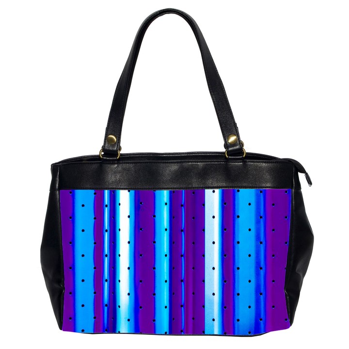 Warped Stripy Dots Oversize Office Handbag (2 Sides)