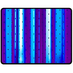 Warped Stripy Dots Fleece Blanket (medium)  by essentialimage365