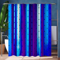 Warped Stripy Dots Shower Curtain 60  X 72  (medium)  by essentialimage365