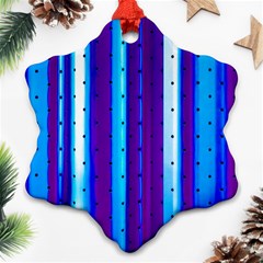 Warped Stripy Dots Ornament (snowflake)