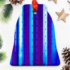 Warped Stripy Dots Bell Ornament (two Sides)