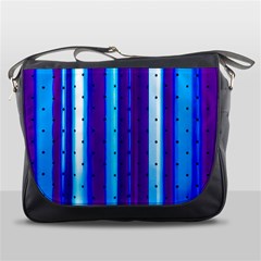 Warped Stripy Dots Messenger Bag by essentialimage365