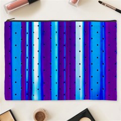 Warped Stripy Dots Cosmetic Bag (xxxl) by essentialimage365