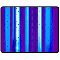 Warped Stripy Dots Double Sided Fleece Blanket (medium)  by essentialimage365