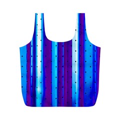 Warped Stripy Dots Full Print Recycle Bag (m) by essentialimage365