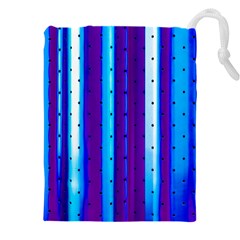 Warped Stripy Dots Drawstring Pouch (5xl) by essentialimage365