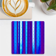 Warped Stripy Dots Uv Print Square Tile Coaster  by essentialimage365